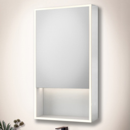 Sorrelis Aurelian Single Door Tunable LED Mirror Cabinet 900 x 500mm