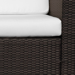 Outsunny 3 Seater Rattan Sofa Brown - thumbnail 4
