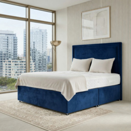 DS Living Velmont Dark Blue King Size Plush Divan Bed - thumbnail 4