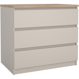 Furniture To Go Naia Cashmere Jackson Hickory 3 Drawer Chest of Drawers - thumbnail 2