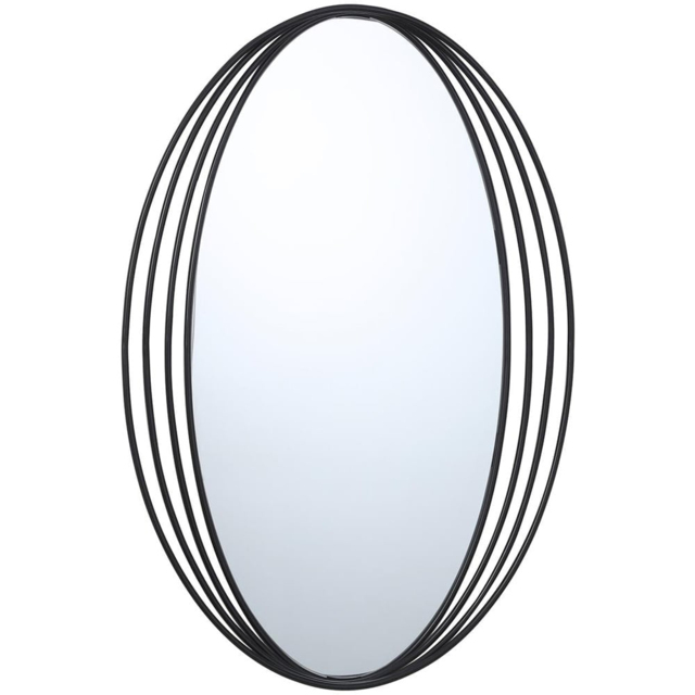Black Swirl Oval Mirror - image 1