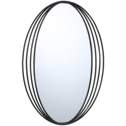 Black Swirl Oval Mirror - thumbnail 1