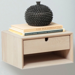 Florence Century Single Shelf Single Drawer Oak Wall Mounted Bedside Table - thumbnail 1