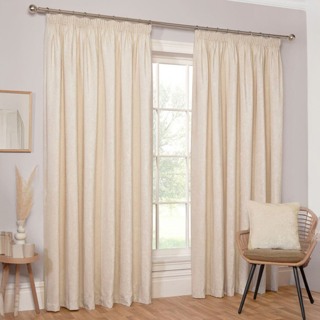 Divante Natural Chenille Taped Curtain 168 x 229cm - image 1