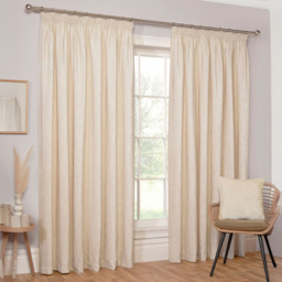 Divante Natural Chenille Taped Curtain 168 x 229cm