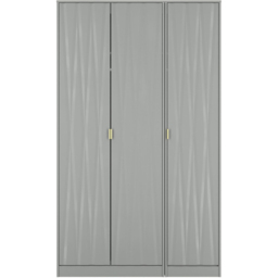 Crowndale Diamond 3 Door Dusk Grey Tall Wardrobe Ready Assembled - thumbnail 2
