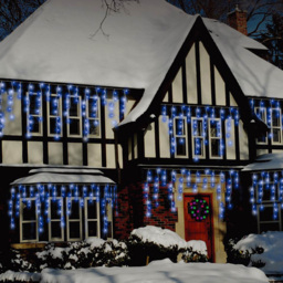 The Christmas Workshop 480 LED Icicle String Light Blue and White - thumbnail 4