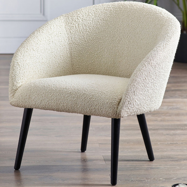 Julian Bowen Amari Ivory Boucle Accent Chair - image 1