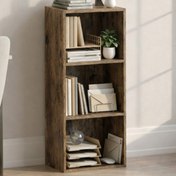Vida Designs Oxford Dark Wood 3 Shelf Cube Bookcase