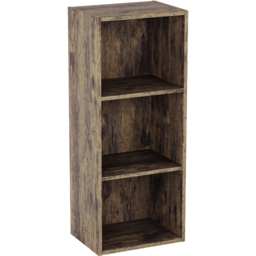 Vida Designs Oxford Dark Wood 3 Shelf Cube Bookcase - thumbnail 2