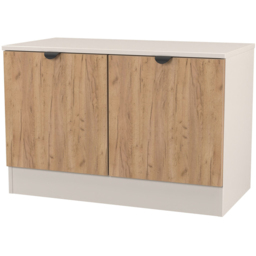 Crowndale Bora 2 Door Gold Craft Oak and Kashmir Compact Storage Unit Ready Assembled - thumbnail 4