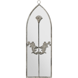 MirrorOutlet The Arcus Concrete Framed Arched Garden Mirror 60 x 20cm