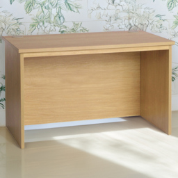 R White Cabinets Brown Large Home Office Desk - thumbnail 1
