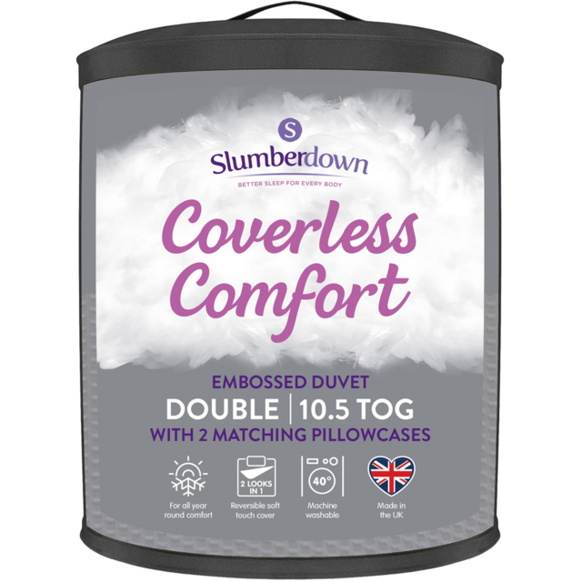 Slumberdown Double Coverless Waffle Duvet Set 10.5 Tog - image 1