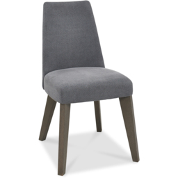 Bentley Designs Cadell Set of 2 Smoke Grey Oak Upholstered Chair - thumbnail 2