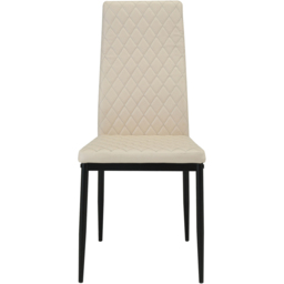 Indoor Living Emily 4 Seater Leather Marble Top Dining Set Champagne - thumbnail 4