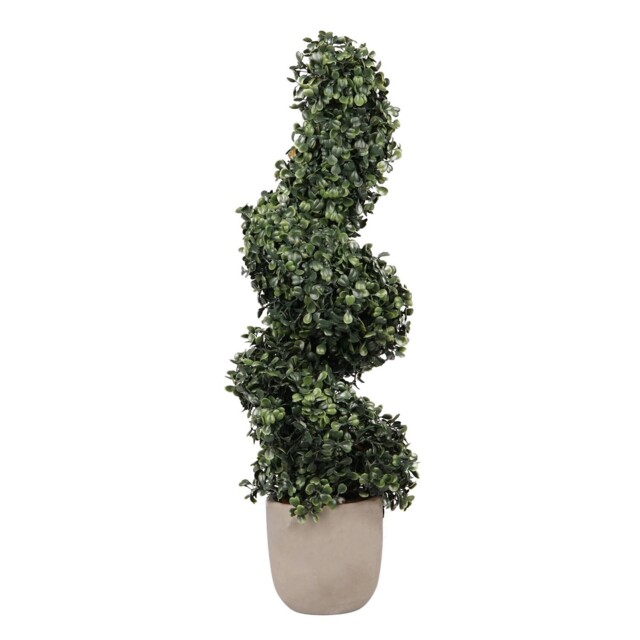 Spiral Ivy Artificial Plant in White Ceramic Pot 56cm