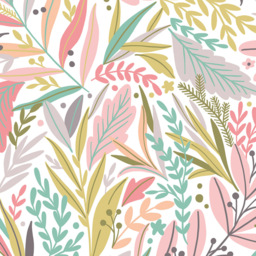 Origin Murals Patterned Leaves Green Wall Mural - thumbnail 2