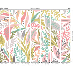 Origin Murals Patterned Leaves Green Wall Mural - thumbnail 3