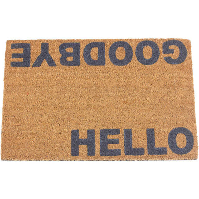 Eselle Astley Hello Goodbye Printed Neutral Door Mat 40 x 60cm - image 1