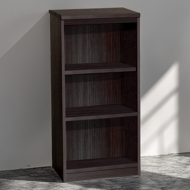 R White Cabinets Black 3 Shelf Mid Height Wide Bookcase - image 1