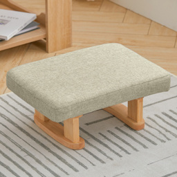 Living and Home Green Soft-Padded Wooden Footstool
