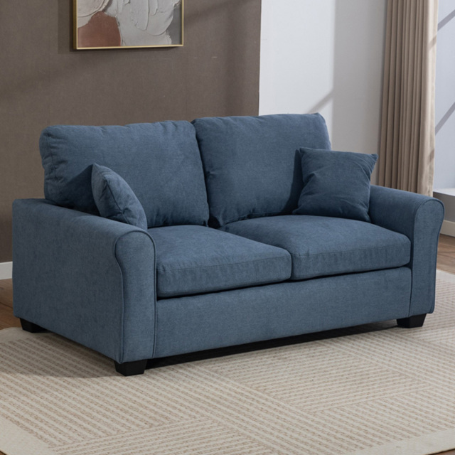 Artemis Home Lewiston 2 Seater Light Denim Fabric Sofa Bed - image 1