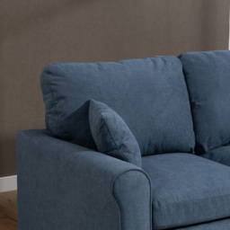 Artemis Home Lewiston 2 Seater Light Denim Fabric Sofa Bed - thumbnail 2