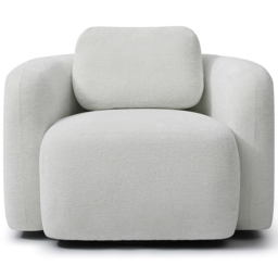 Molly Natural Soft Chenille Swivel Armchair - thumbnail 2