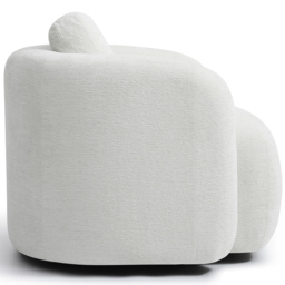 Molly Natural Soft Chenille Swivel Armchair - thumbnail 4