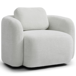 Molly Natural Soft Chenille Swivel Armchair - thumbnail 3