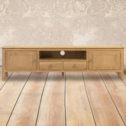 Julian Bowen Cotswold 2 Door 2 Drawer Oak and Veener TV Unit