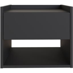 GFW Harmony Single Drawer Anthracite Black Wall Mounted Bedside Table Set of 2 - thumbnail 4