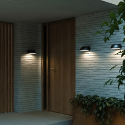 Nordlux Clarso Downward Facing Black Wall Light - thumbnail 2