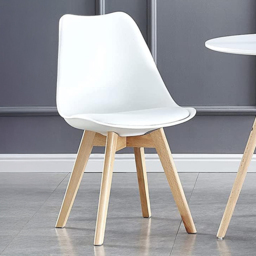 Eva White Padded Seat Dining Chair Set of 6