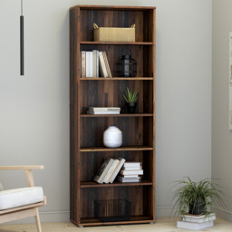 Florence Essential 5 Shelf Vintage Oak Wide Bookcase