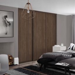Spacepro Shaker Single Panel Walnut Sliding Door 2220 x 914mm - thumbnail 2