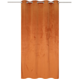 Neptune Velvet Panel Eyelet Curtain Rust 140 x 240cm - thumbnail 2