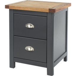 Core Products Dunkeld 2 Drawer Midnight Blue Bedside Table - thumbnail 4