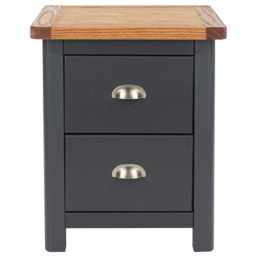 Core Products Dunkeld 2 Drawer Midnight Blue Bedside Table - thumbnail 3