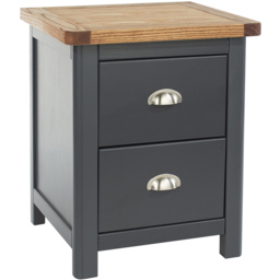 Core Products Dunkeld 2 Drawer Midnight Blue Bedside Table - thumbnail 2