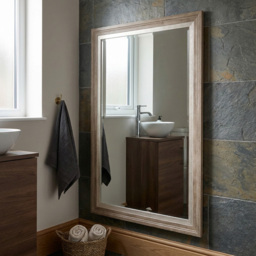 Arbury Stepped Mirror Brown - thumbnail 2