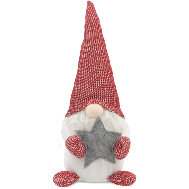 The Christmas Workshop Red White and Grey Seating Gonk Decoration Ornament 45cm - image 1