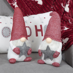 The Christmas Workshop Red White and Grey Seating Gonk Decoration Ornament 45cm - thumbnail 2