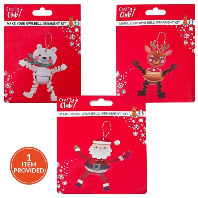 Single Crafty Club Make Your Own Bell Ornament Kit in Assorted styles - image 1