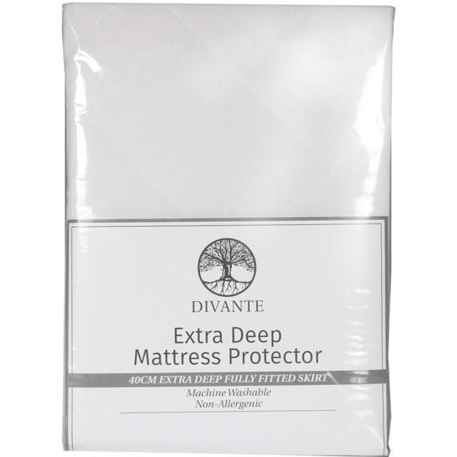 Divante King Size White Extra Deep Mattress Protector