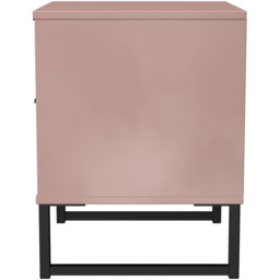 Crowndale Fluted 2 Drawer Kobe Pink Compact Bedside Cabinet Ready Assembled - thumbnail 3