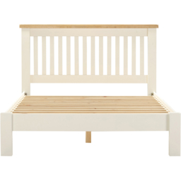 Seconique Windsor Double Ivory and Oak Low End Bed Frame - thumbnail 3