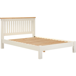 Seconique Windsor Double Ivory and Oak Low End Bed Frame - thumbnail 2
