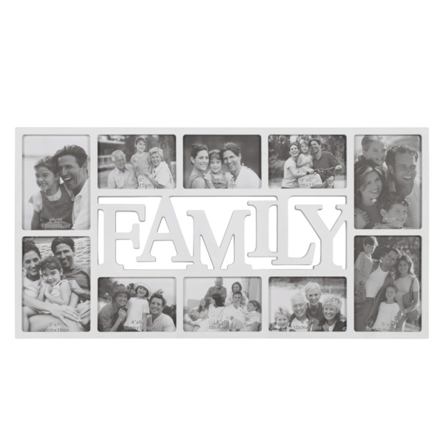 Single The Port. Co Gallery 10 Aperture Collage Family 14 x 29 inch Photo Frame in Assorted styles